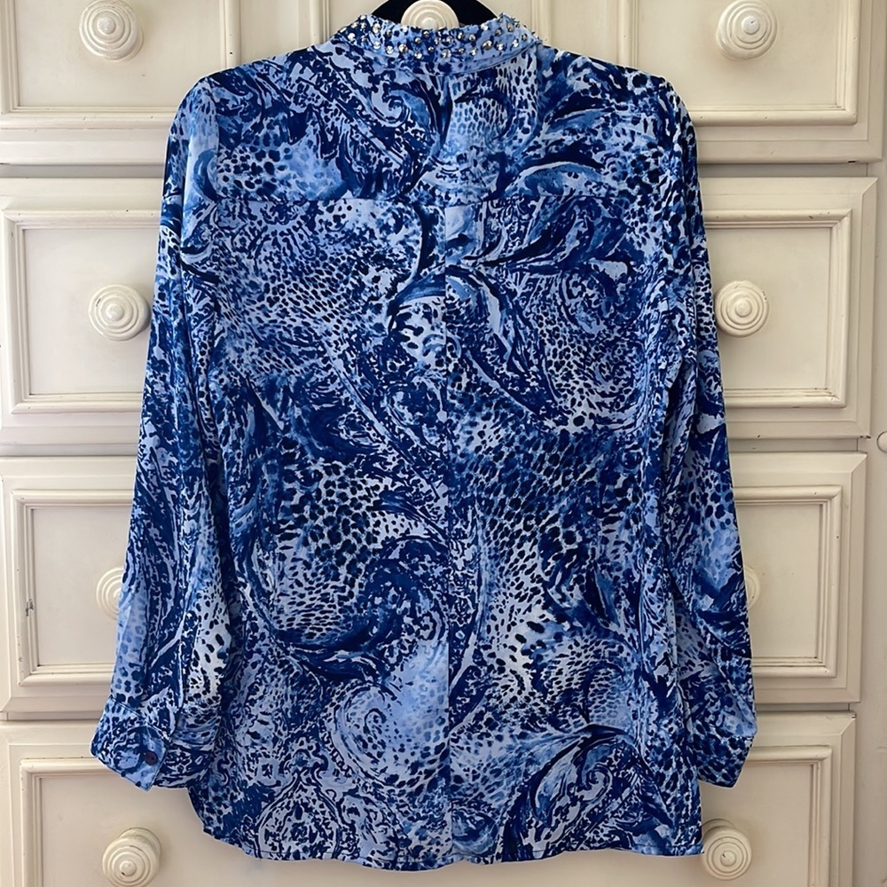 Euc Chico’s Dynamic Mix Misti Button Down Top. - Picture 5 of 8